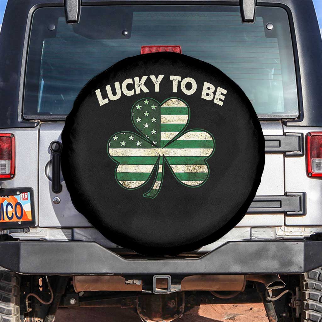 St. Patrick's Day Patriotic America Pride Spare Tire Cover Lucky To Be American