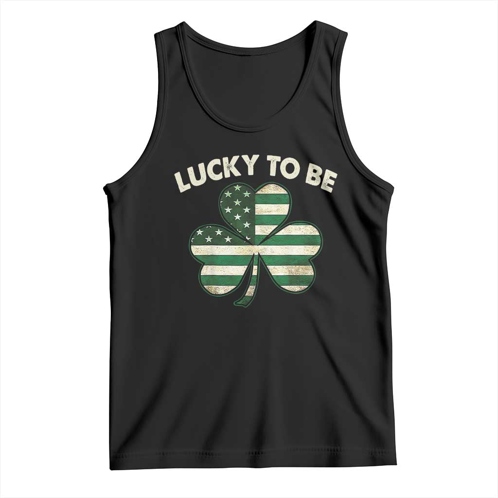 St. Patrick's Day Patriotic America Pride Tank Top Lucky To Be American