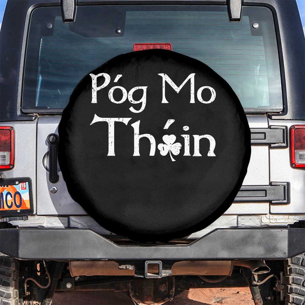 Funny St. Patrick's Day Spare Tire Cover Pog Mo Thoin Gaelic Saying Kiss My Ass