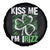 Funny St. Patrick's Day Spare Tire Cover Kiss Me I'm iRizz Shamrock