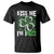 Funny St. Patrick's Day T Shirt Kiss Me I'm iRizz Shamrock