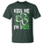 Funny St. Patrick's Day T Shirt Kiss Me I'm iRizz Shamrock