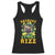 Funny St. Patrick's Day Racerback Tank Top Skibidi St. Patrizz Cute Dog Leprechaun