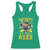 Funny St. Patrick's Day Racerback Tank Top Skibidi St. Patrizz Cute Dog Leprechaun