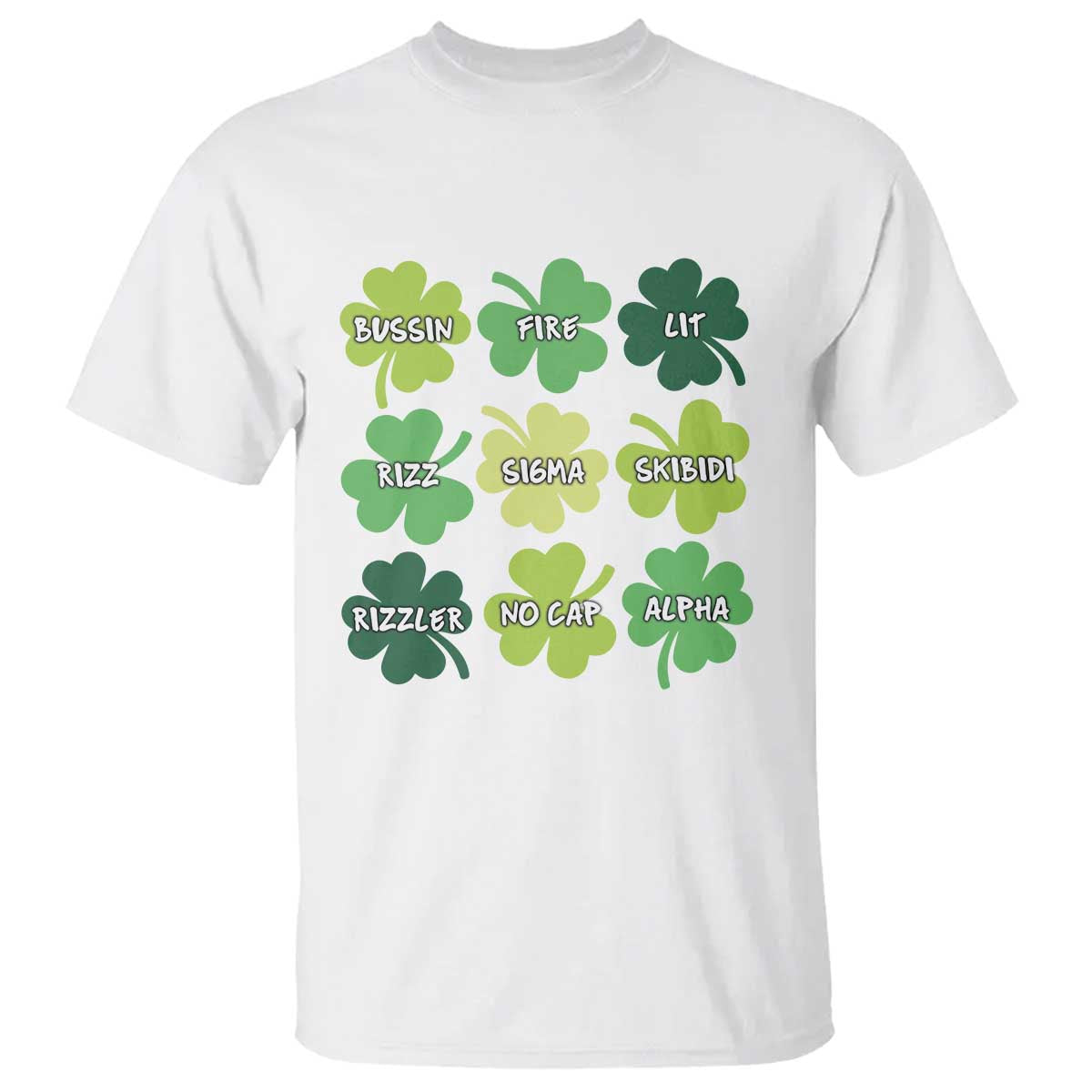 Funny St. Patrick's Day T Shirt Lit Rizz Sigma Skibidi Rizzler No Cap Alpha