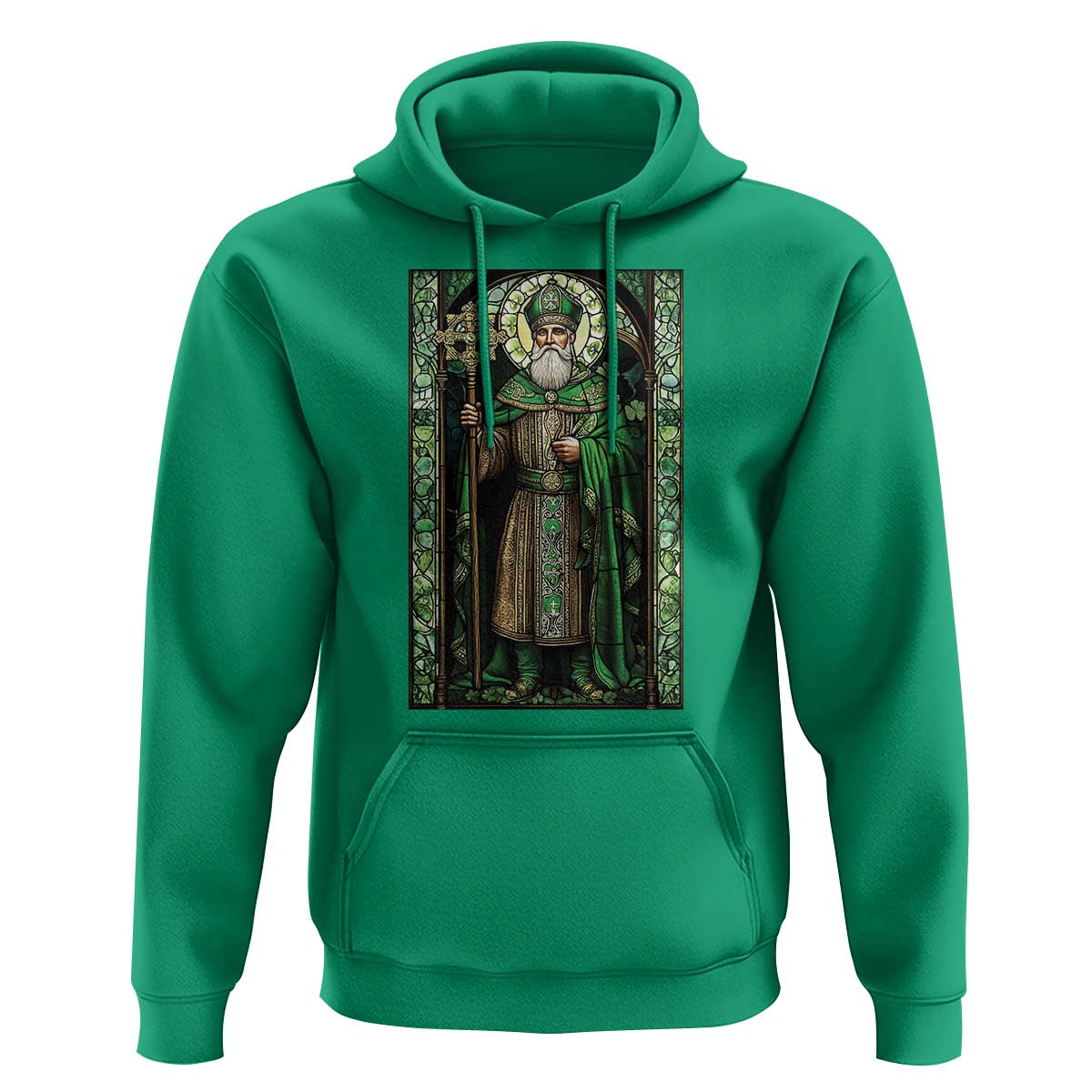 St. Patrick's Day Hoodie Saint Patrick Art Aesthetic Stained Glass