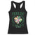 St. Patrick's Day Racerback Tank Top Feelin' Lucky Vibes Shamrock Coquette Bow