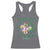 St. Patrick's Day Racerback Tank Top Feelin' Lucky Vibes Shamrock Coquette Bow