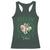 St. Patrick's Day Racerback Tank Top Feelin' Lucky Vibes Shamrock Coquette Bow