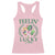 St. Patrick's Day Racerback Tank Top Feelin' Lucky Vibes Shamrock Coquette Bow