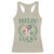 St. Patrick's Day Racerback Tank Top Feelin' Lucky Vibes Shamrock Coquette Bow