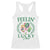 St. Patrick's Day Racerback Tank Top Feelin' Lucky Vibes Shamrock Coquette Bow