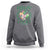 St. Patrick's Day Sweatshirt Feelin' Lucky Vibes Shamrock Coquette Bow