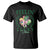 St. Patrick's Day T Shirt Feelin' Lucky Vibes Shamrock Coquette Bow