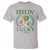 St. Patrick's Day T Shirt Feelin' Lucky Vibes Shamrock Coquette Bow