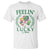 St. Patrick's Day T Shirt Feelin' Lucky Vibes Shamrock Coquette Bow