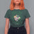 St. Patrick's Day T Shirt For Women Feelin' Lucky Vibes Shamrock Coquette Bow