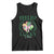 St. Patrick's Day Tank Top Feelin' Lucky Vibes Shamrock Coquette Bow