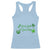 St. Patrick's Day Racerback Tank Top Good Luck And Good Vibes Shamrock Coquette Bow