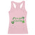 St. Patrick's Day Racerback Tank Top Good Luck And Good Vibes Shamrock Coquette Bow