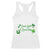 St. Patrick's Day Racerback Tank Top Good Luck And Good Vibes Shamrock Coquette Bow