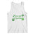 St. Patrick's Day Tank Top Good Luck And Good Vibes Shamrock Coquette Bow