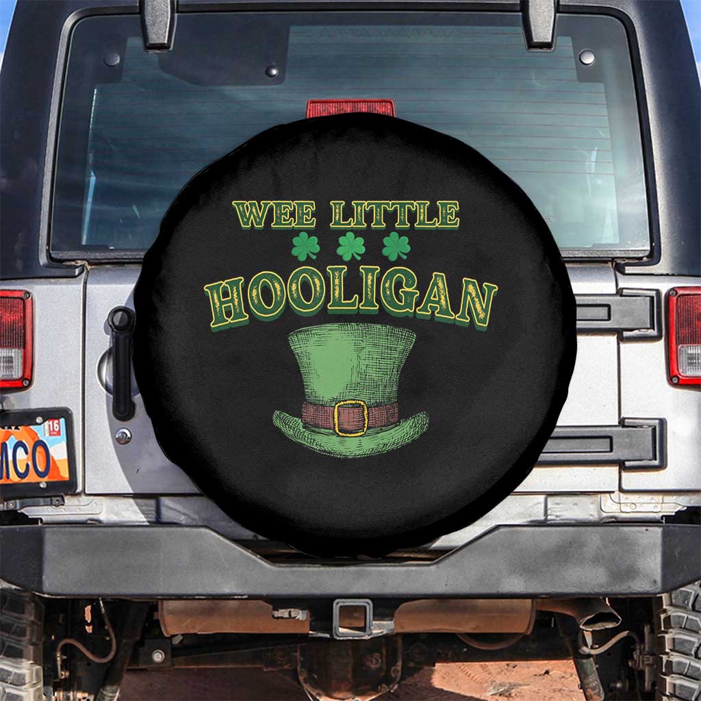 Funny St. Patrick's Day Spare Tire Cover Wee Little Hooligan Shamrock Leprechaun Hat