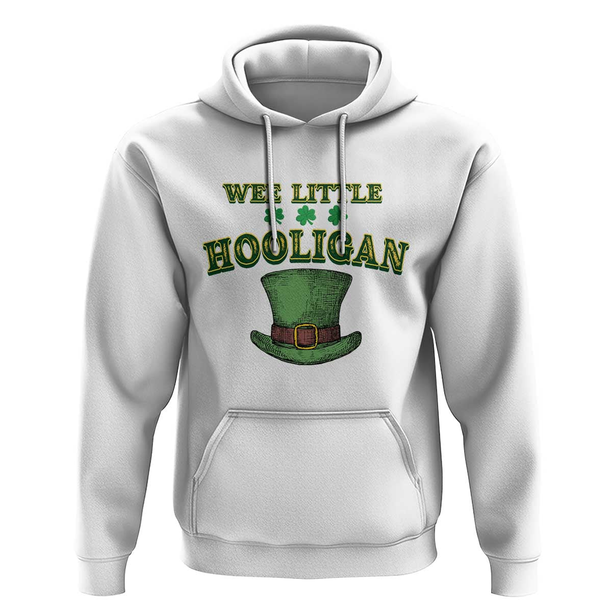 Funny St. Patrick's Day Hoodie Wee Little Hooligan Shamrock Leprechaun Hat