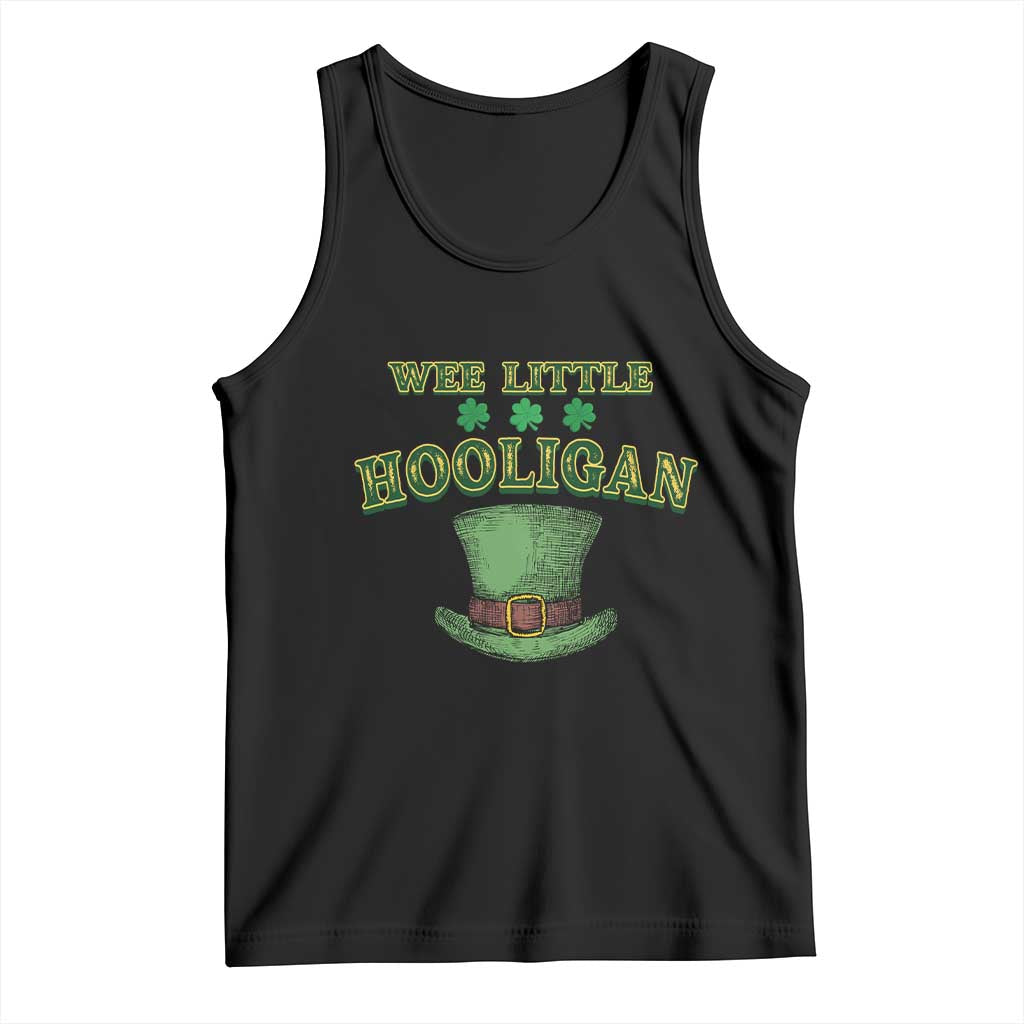 Funny St. Patrick's Day Tank Top Wee Little Hooligan Shamrock Leprechaun Hat