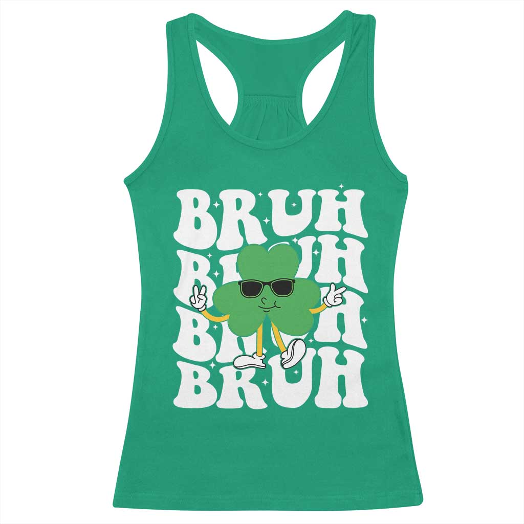 Funny St. Patrick's Day Bruh Racerback Tank Top