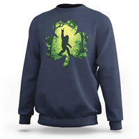 Funny St. Patrick's Day Bigfoot Sweatshirt Sasquatch Shamrock Irish