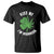 Funny St. Patrick's Day Cannabis T Shirt Kiss Me I'm Highrish