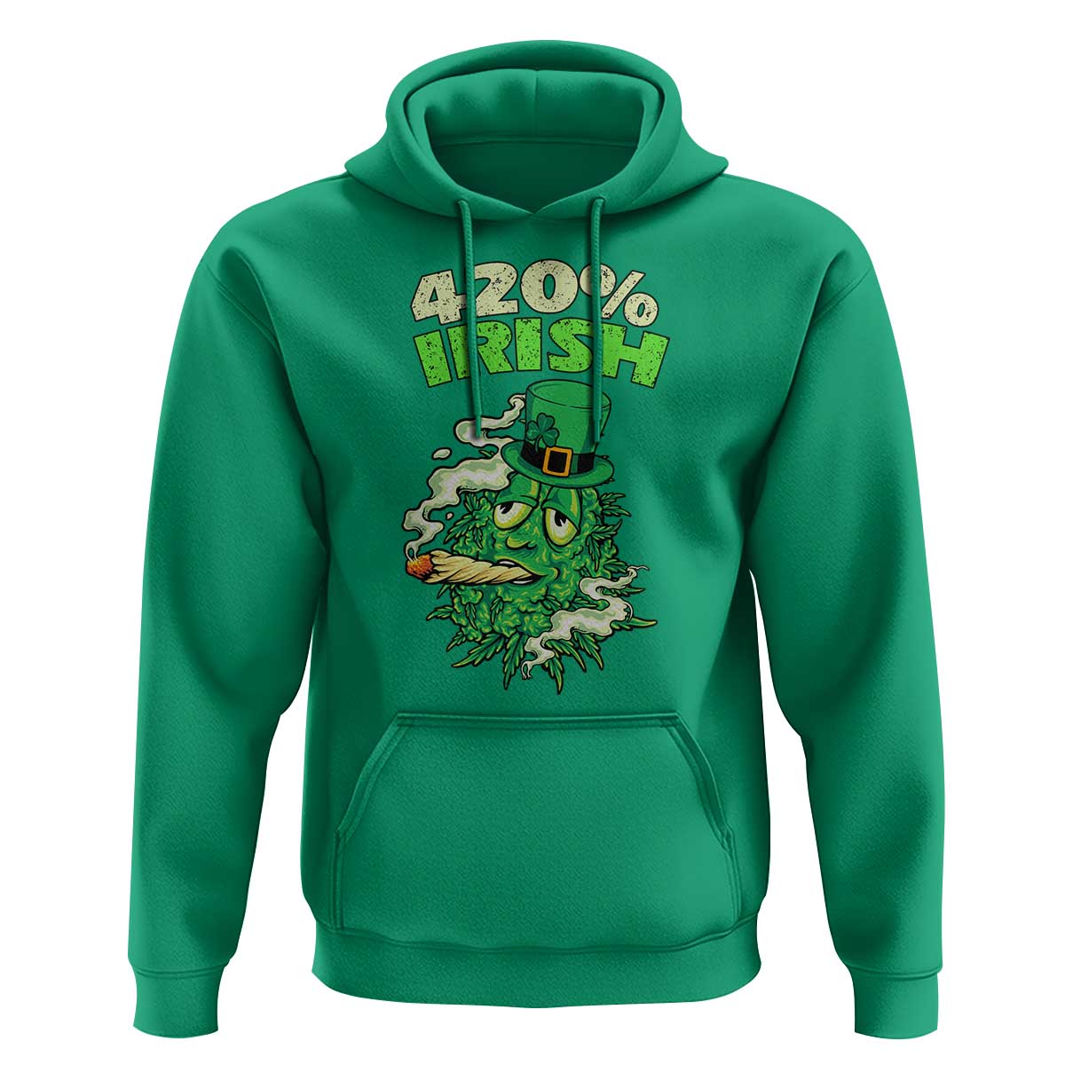 Funny St. Patrick's Day Cannabis Hoodie 420% Irish Weed