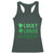 Funny St. Patrick's Day Weed Racerback Tank Top Lucky Luckiest Cannabis Shamrock