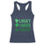 Funny St. Patrick's Day Weed Racerback Tank Top Lucky Luckiest Cannabis Shamrock