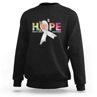 Black crewneck sweatshirt with Hope ribbon chest graphic