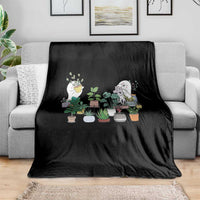 Ghost Garden Halloween Gardener Gardening Throw Blanket - Wonder Print Shop