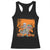 Funny Halloween Skeleton Riding Dinosaur Racerback Tank Top