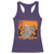 Funny Halloween Skeleton Riding Dinosaur Racerback Tank Top