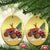 Funny Xmas Christmas Ornament Santa Reindeer Riding Monster Truck - Wonder Print Shop