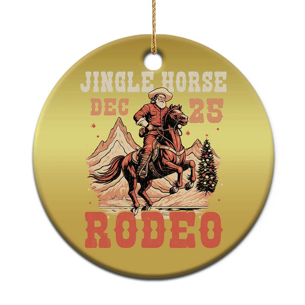 Xmas Cowboy Christmas Ornament Vintage Jingle Horse Rodeo Funny Howdy Western - Wonder Print Shop