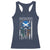 American Grown With Scots Irish Roots Racerback Tank Top American Ulster Scots Skull Flag