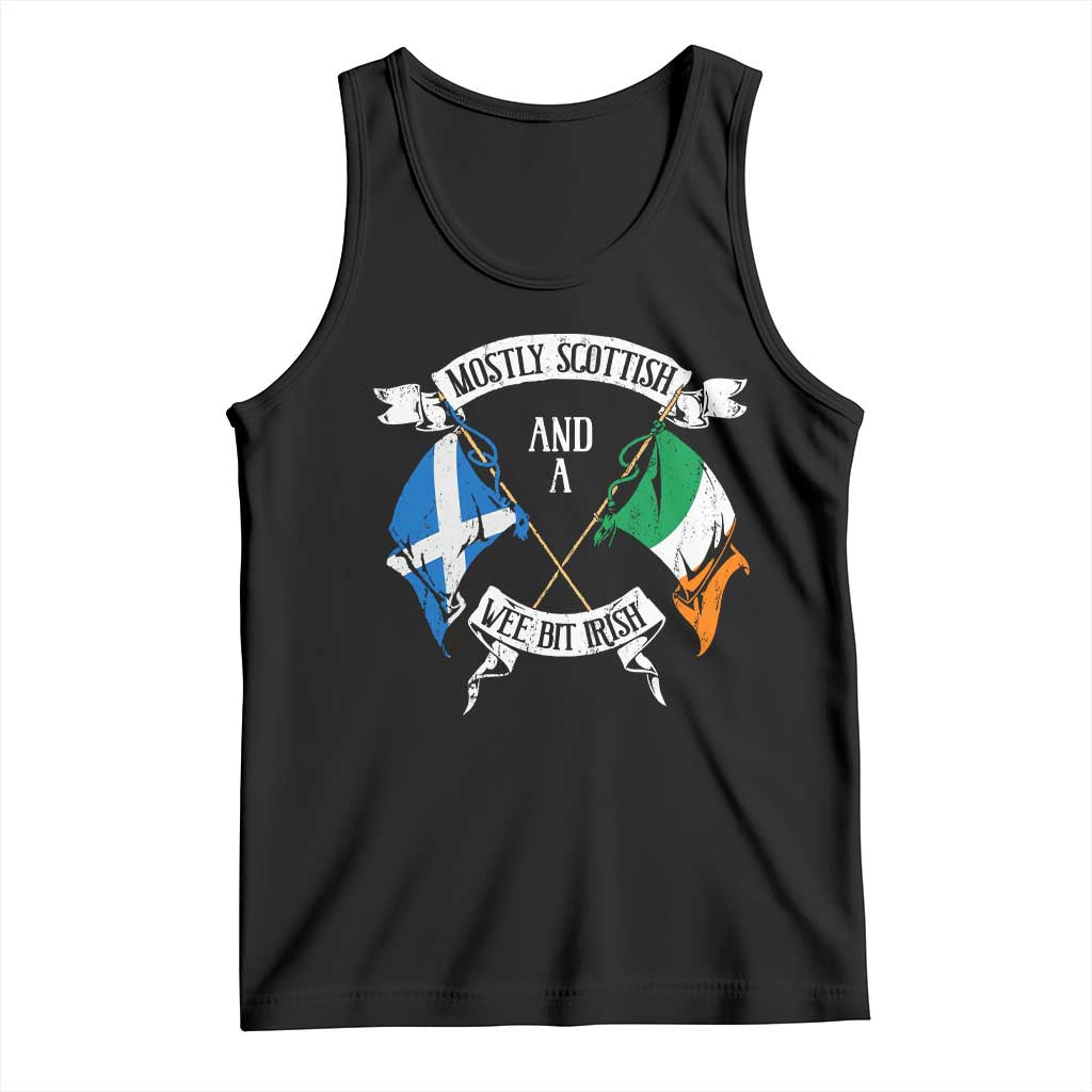 Funny Scots-Irish Pride Tank Top Mostly Scottish Wee Bit Irish