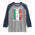 Irish Italian Pride Raglan Shirt Half Gaelic Half Garlic Shamrock Ireland Italy Flag