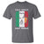 Irish Italian Pride T Shirt Half Gaelic Half Garlic Shamrock Ireland Italy Flag