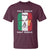 Irish Italian Pride T Shirt Half Gaelic Half Garlic Shamrock Ireland Italy Flag