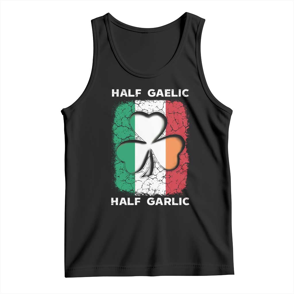 Irish Italian Pride Tank Top Half Gaelic Half Garlic Shamrock Ireland Italy Flag