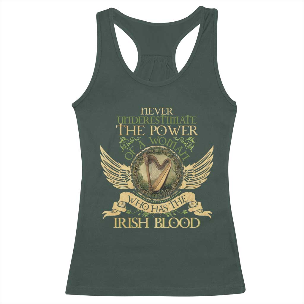 Never Underestimate The Power Of Irish Women Racerback Tank Top