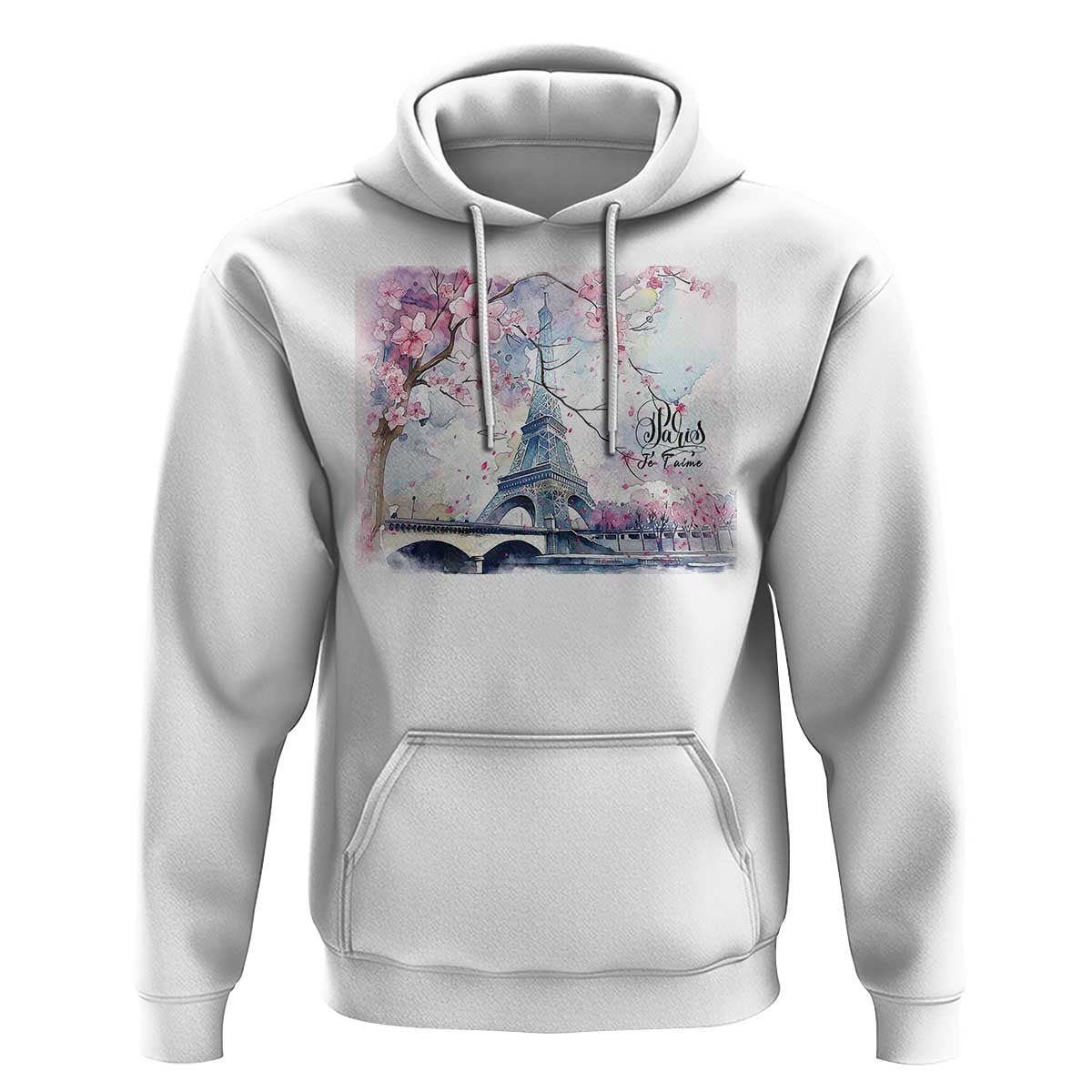 Je T'aime I Love Eiffel Paris French France Travel Hoodie - Wonder Print Shop