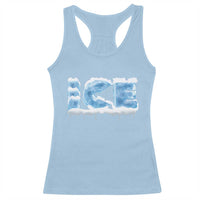 Couple Matching Fire And Ice Racerback Tank Top Typographic Ice